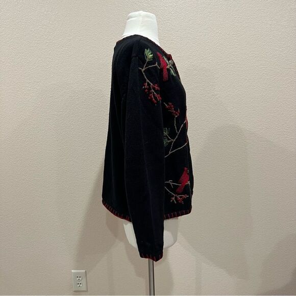 Coldwater Creek Cardinals Black Knit Cardigan Size XL - Picture 8 of 14